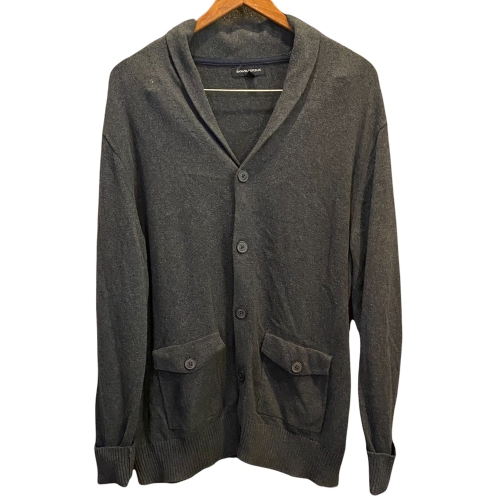 Banana Republic Boyfriend Cardigan Charcoal Grey